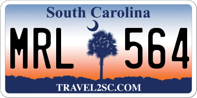 SC license plate MRL564