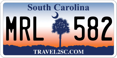 SC license plate MRL582