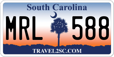 SC license plate MRL588