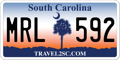 SC license plate MRL592