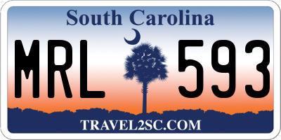 SC license plate MRL593