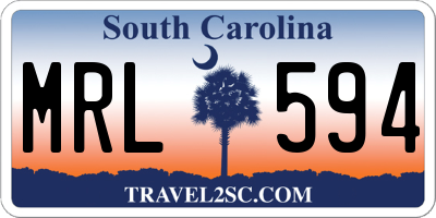 SC license plate MRL594