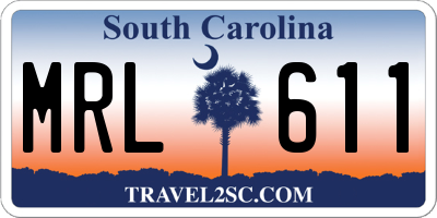 SC license plate MRL611