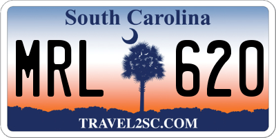 SC license plate MRL620