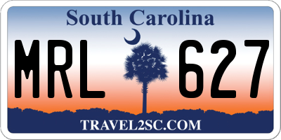 SC license plate MRL627