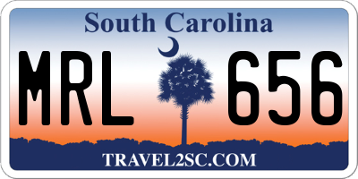 SC license plate MRL656
