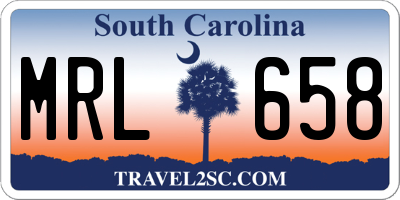 SC license plate MRL658