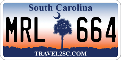 SC license plate MRL664