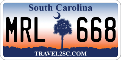 SC license plate MRL668