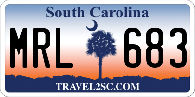 SC license plate MRL683