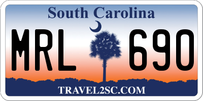 SC license plate MRL690