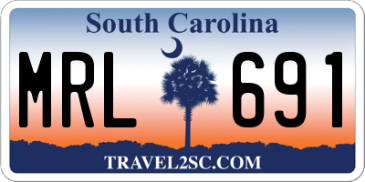 SC license plate MRL691