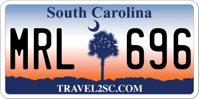 SC license plate MRL696