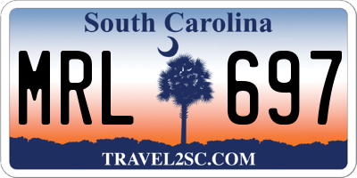SC license plate MRL697