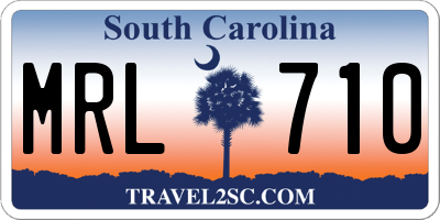 SC license plate MRL710