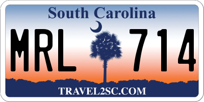 SC license plate MRL714