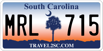 SC license plate MRL715