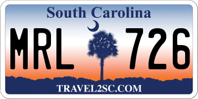SC license plate MRL726