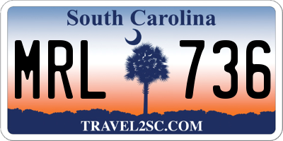 SC license plate MRL736