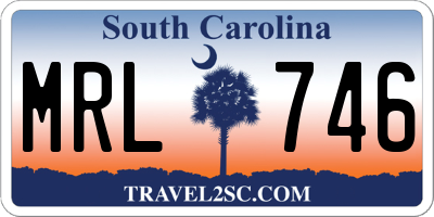 SC license plate MRL746