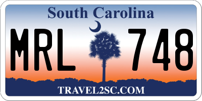 SC license plate MRL748