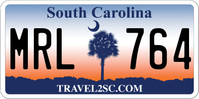 SC license plate MRL764