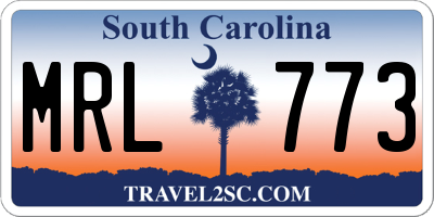 SC license plate MRL773