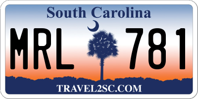SC license plate MRL781