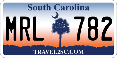 SC license plate MRL782