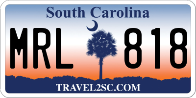 SC license plate MRL818