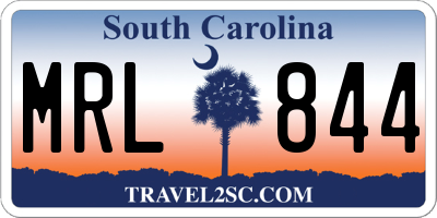 SC license plate MRL844