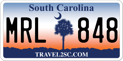 SC license plate MRL848