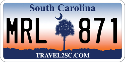 SC license plate MRL871