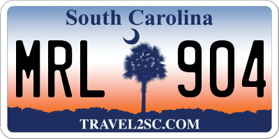 SC license plate MRL904