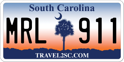 SC license plate MRL911