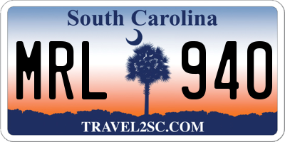 SC license plate MRL940