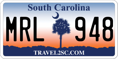 SC license plate MRL948