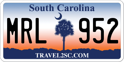 SC license plate MRL952