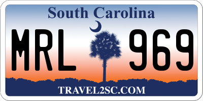 SC license plate MRL969