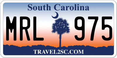 SC license plate MRL975