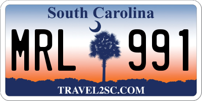 SC license plate MRL991