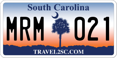SC license plate MRM021