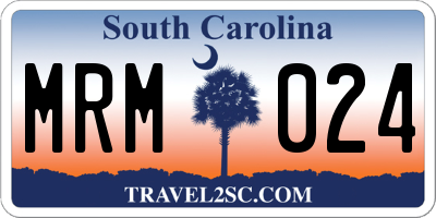 SC license plate MRM024