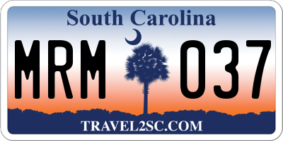 SC license plate MRM037