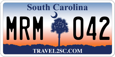 SC license plate MRM042