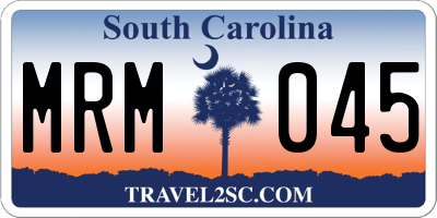 SC license plate MRM045