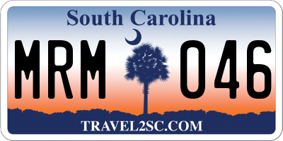 SC license plate MRM046