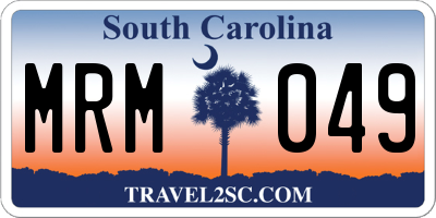 SC license plate MRM049