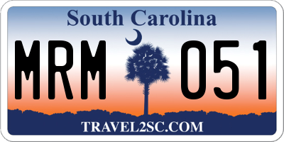 SC license plate MRM051
