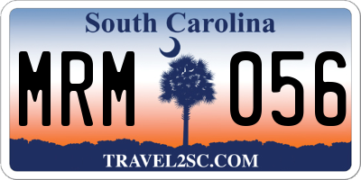 SC license plate MRM056